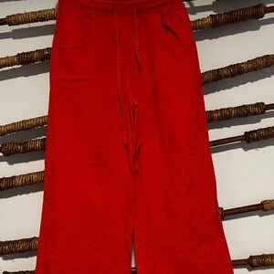 Bright Orange Wide-Leg Pants